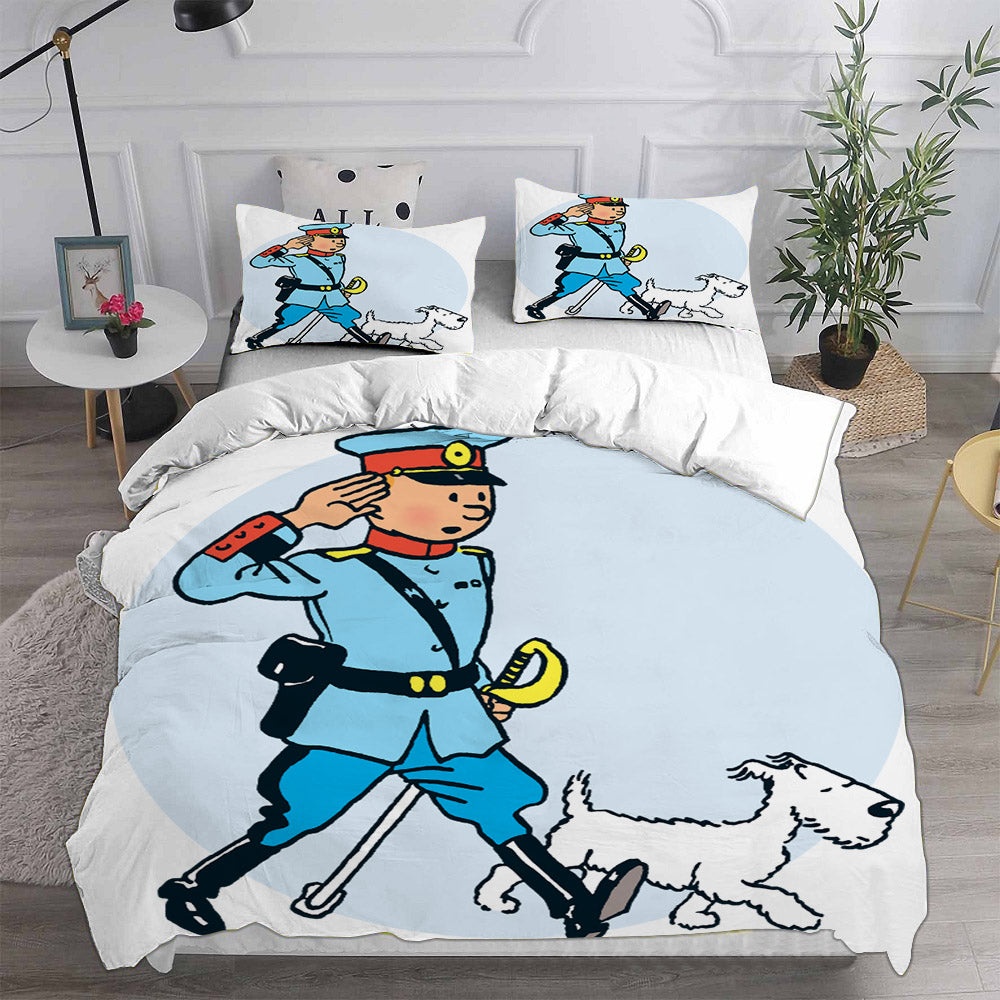 The Adventures of Tintin Decorative Bedding Sets For Fan, Halloween, Christmas, Thanksgiving
