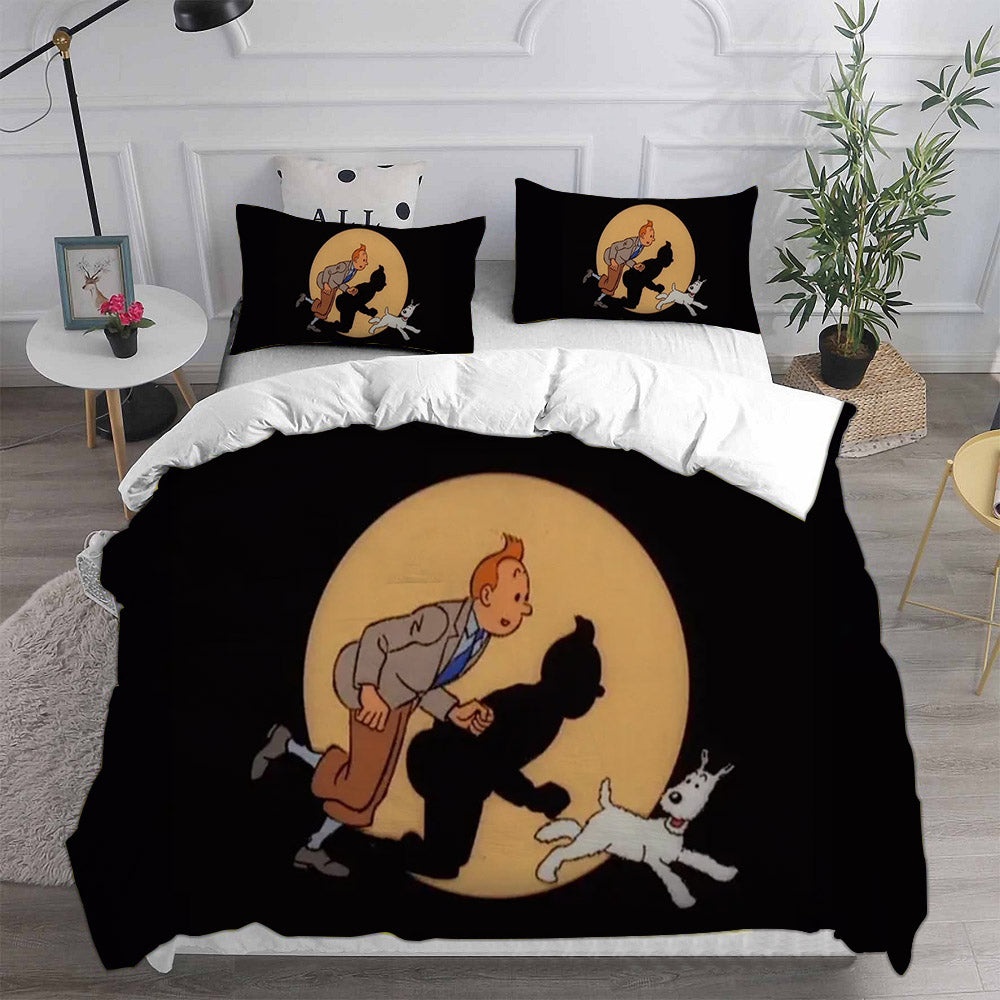 The Adventures of Tintin Bedding Sets Gift For Christmas, Thanksgiving, Halloween