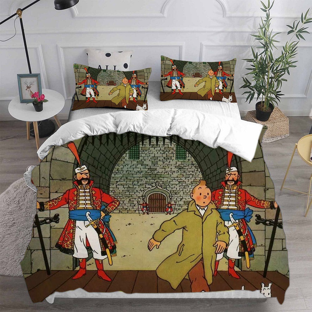 The Adventures of Tintin Bedding Sets Gift For Wife, Husband, Besties