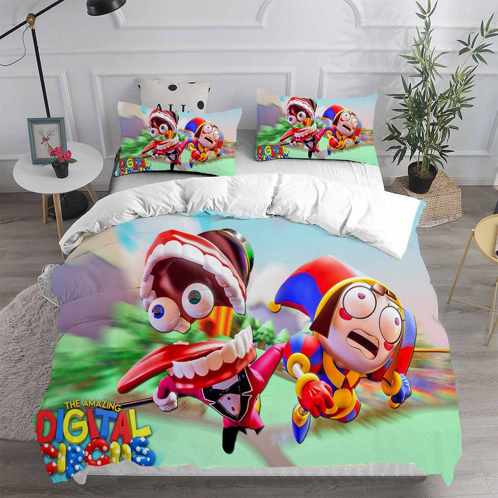 The Amazing Digital Circus Bedding Sets Duvet Cover, Flatsheet, Pillowcases Perfect Gift For Fans