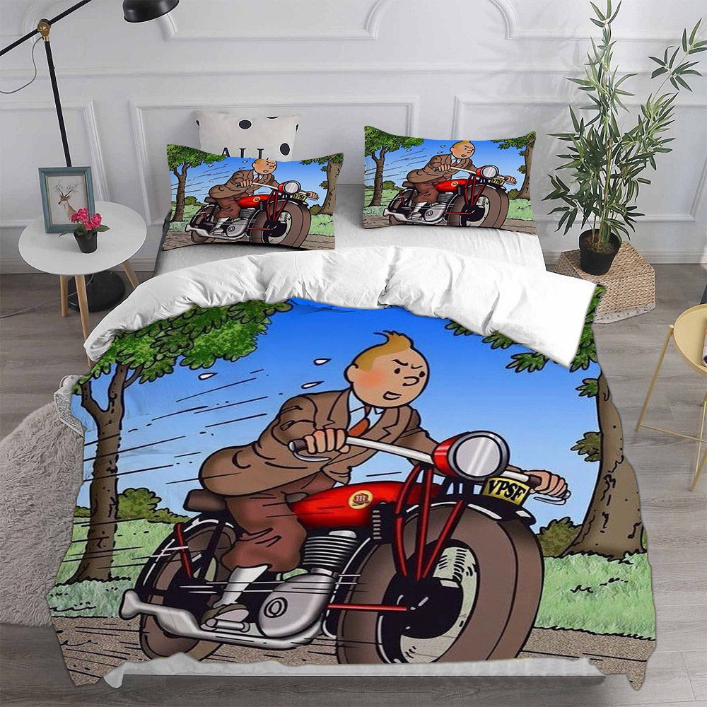 The Adventures of Tintin Bedding Sets Gifts For Family Members On Christmas, Black Friday