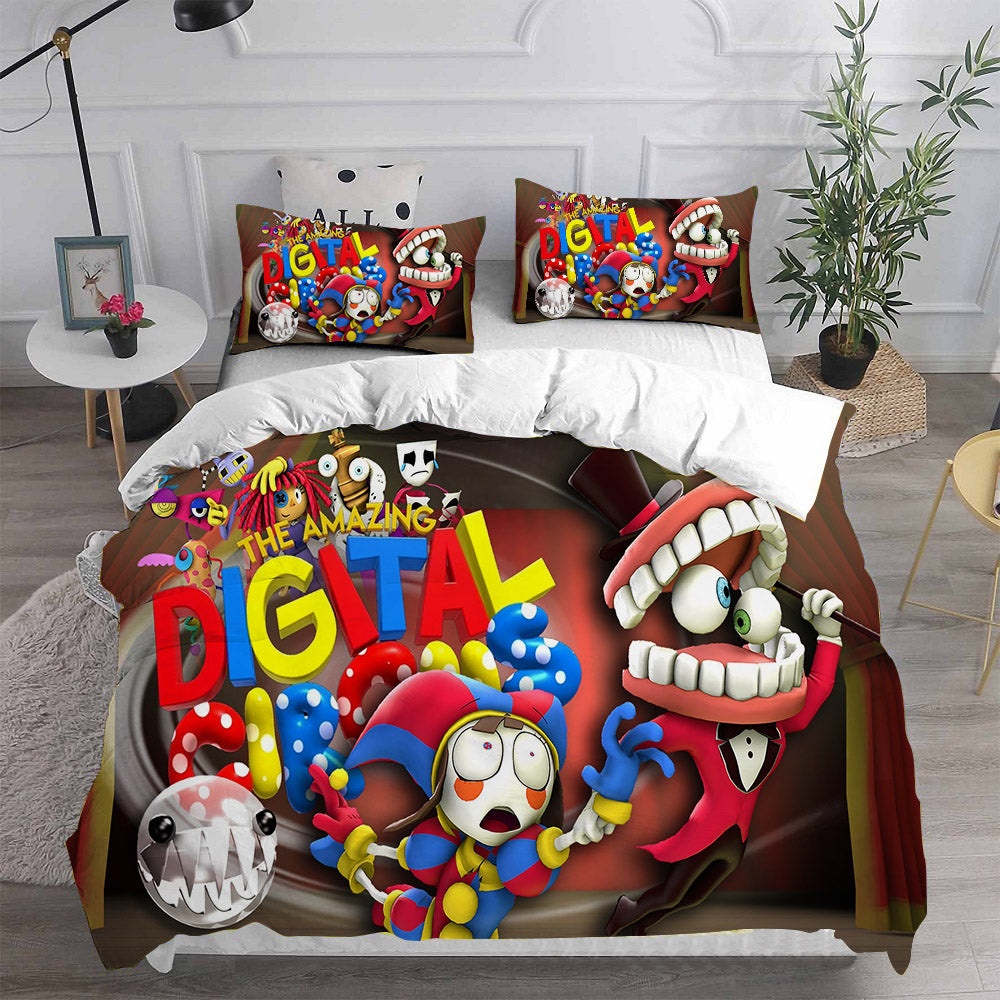 The Amazing Digital Circus Decorative Bedding Sets For Fan, Halloween, Christmas, Thanksgiving