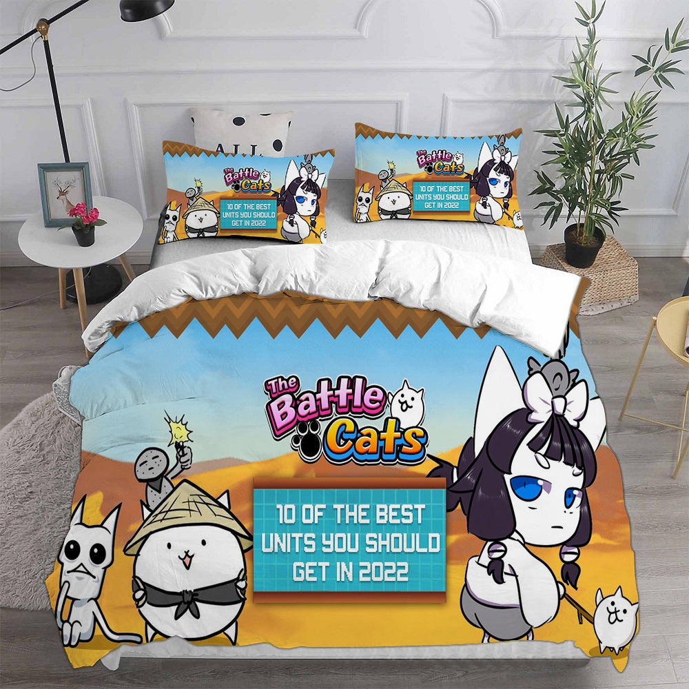 The Battle Cats Decorative Bedding Sets For Fan, Halloween, Christmas, Thanksgiving