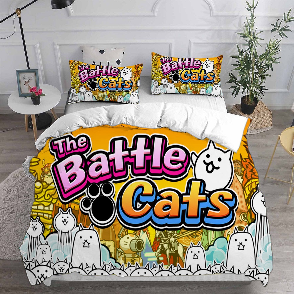 The Battle Cats Bedding Sets Duvet Cover, Flatsheet, Pillowcases Perfect Gift For Fans
