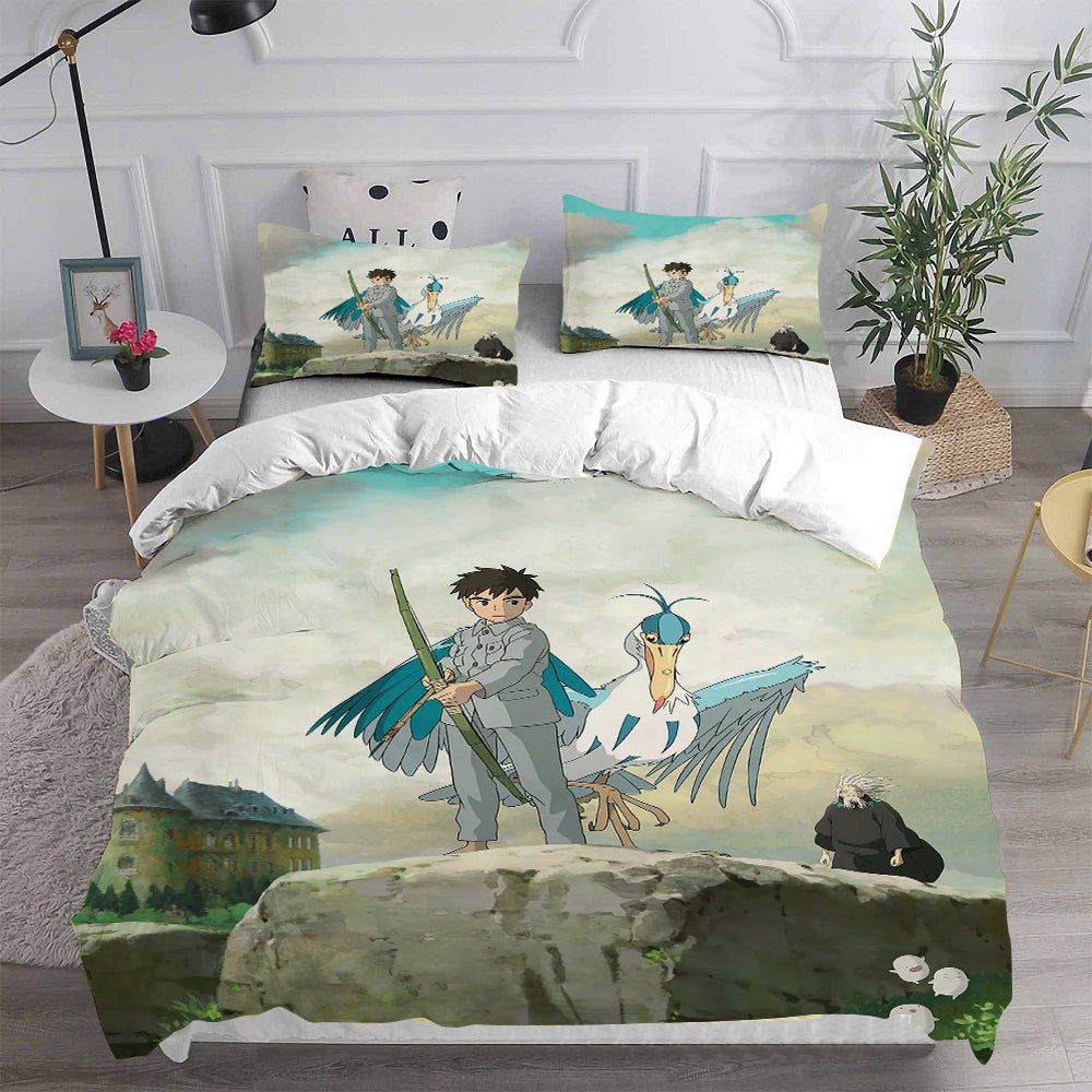 The Boy and the Heron Bedding Sets Duvet Cover, Flatsheet, Pillowcase For Your Lover