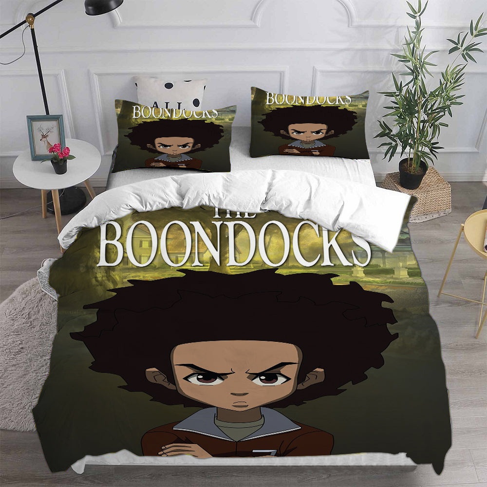 The Boondocks Decorative Bedding Sets For Fan, Halloween, Christmas, Thanksgiving