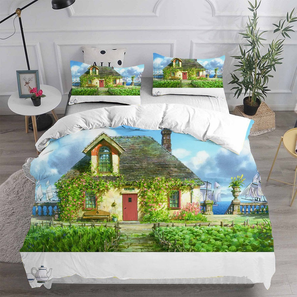 The Boy and the Heron Bedding Sets Duvet Cover, Flatsheet, Pillowcases Perfect Gift For Fans