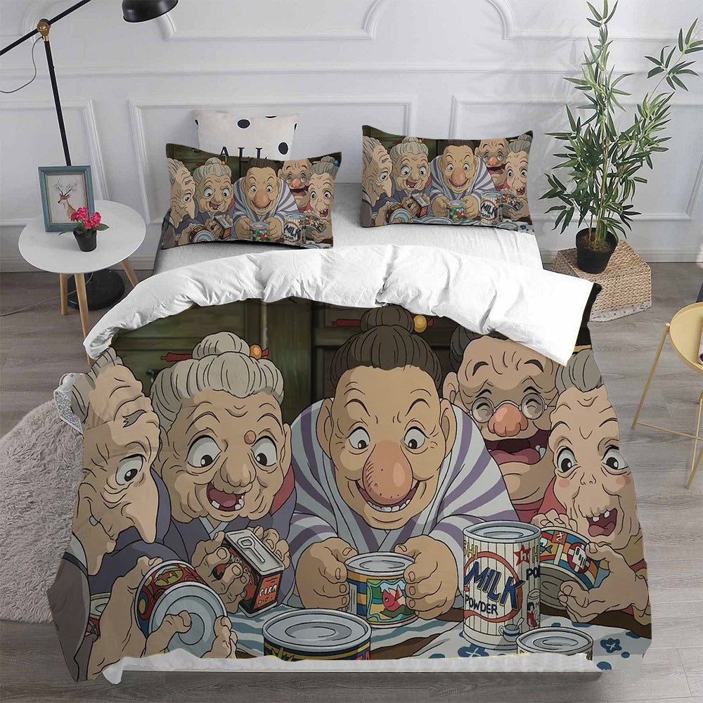 The Boy and the Heron Bedding Sets Gift For Christmas, Halloween, Black Friday