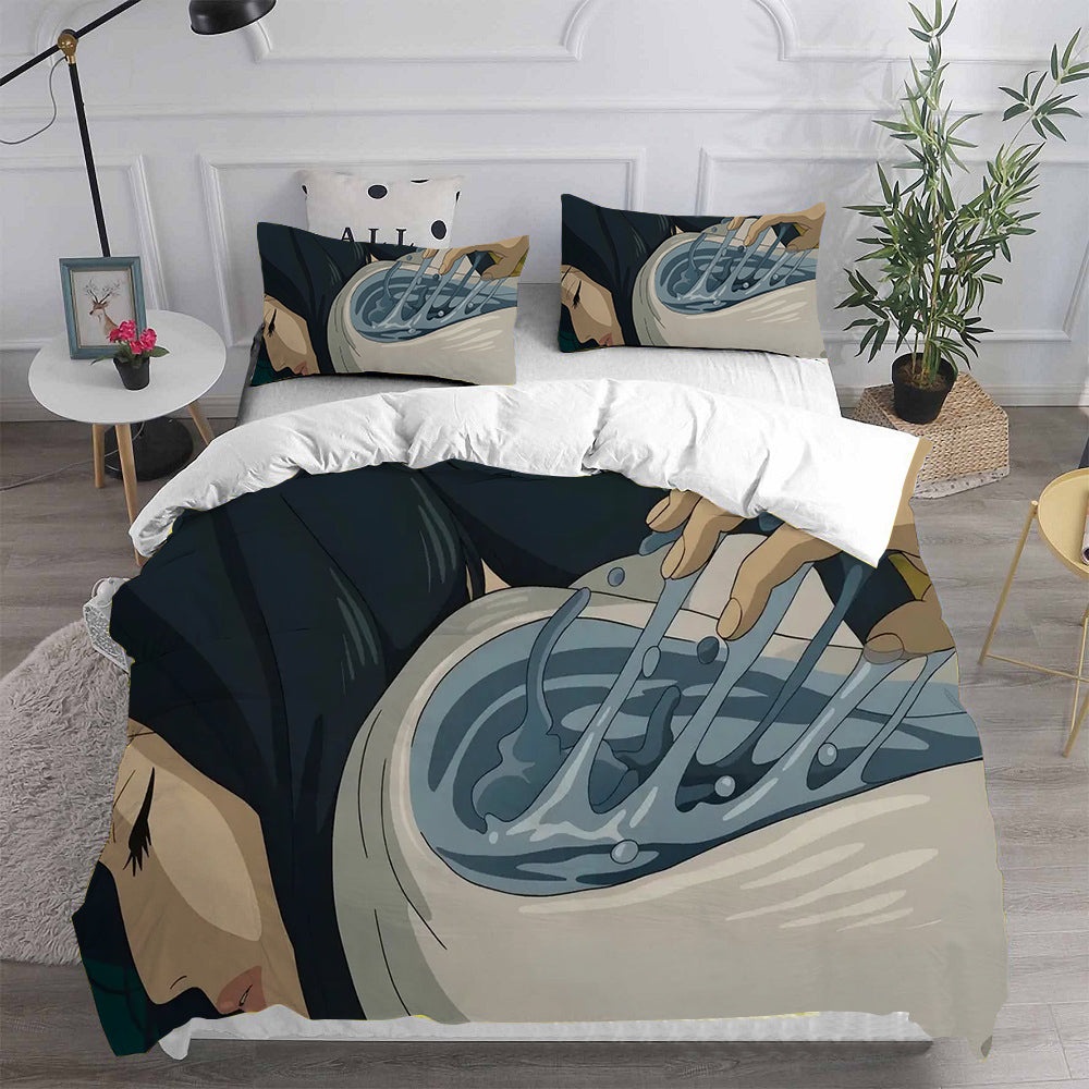 The Boy and the Heron Bedding Sets Gift For Halloween, Thanksgiving, Christmas