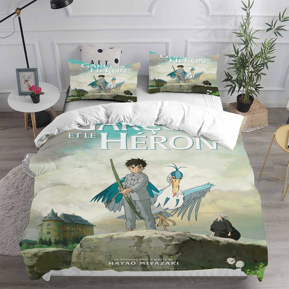 The Boy and the Heron Bedding Sets Gift For Wife, Husband, Besties