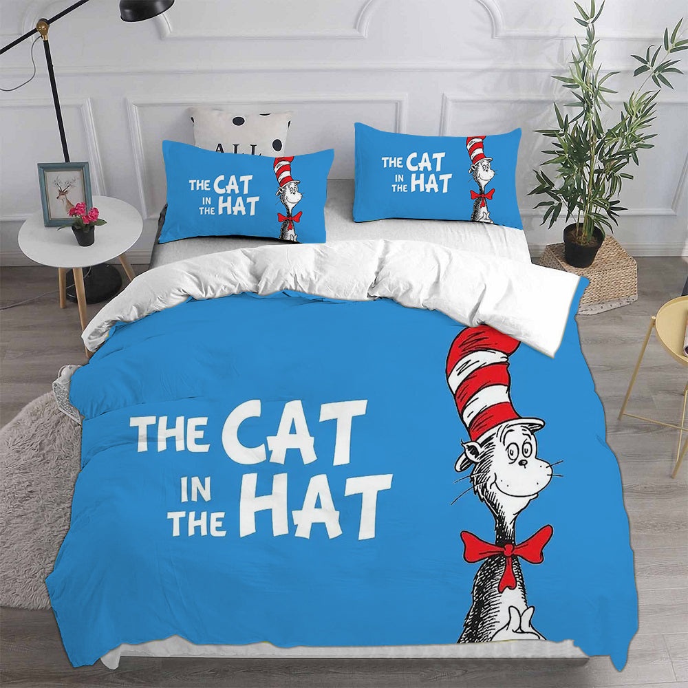 The Cat in the Hat Bedding Sets Gift For Fathers Day, Halloween, Christmas