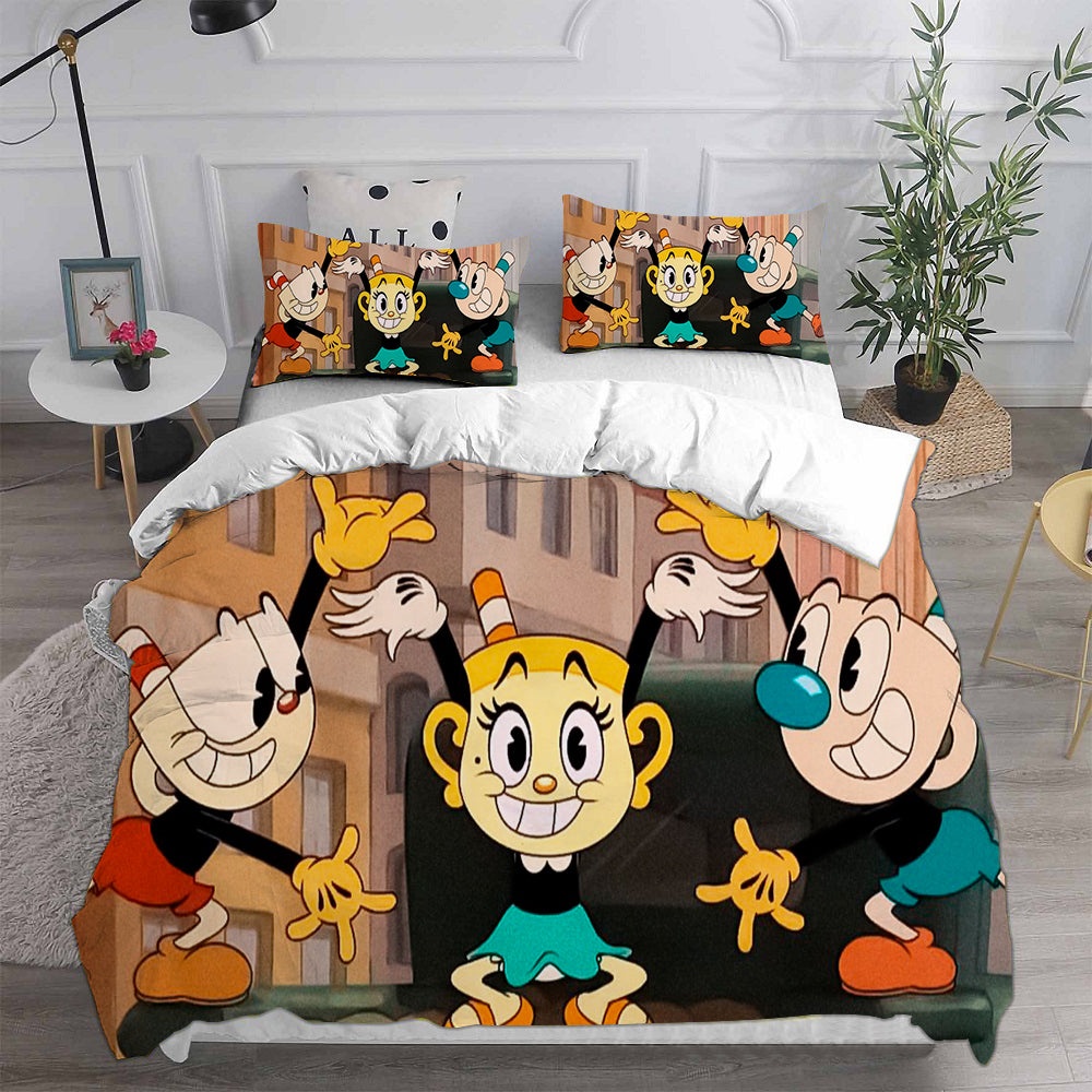 The Cuphead Show Bedding Sets Gift For Fathers Day, Halloween, Christmas