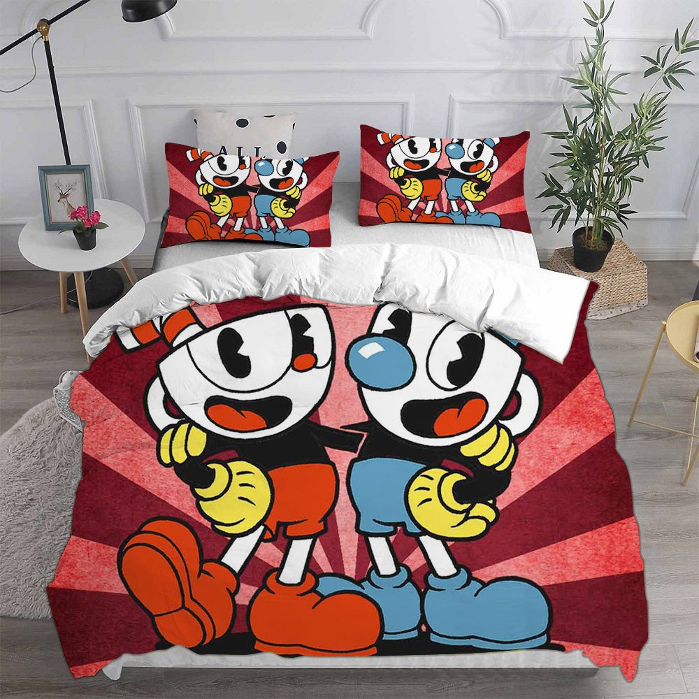 The Cuphead Show Bedding Sets Duvet Cover, Flatsheet, Pillowcases For Every Bedroom