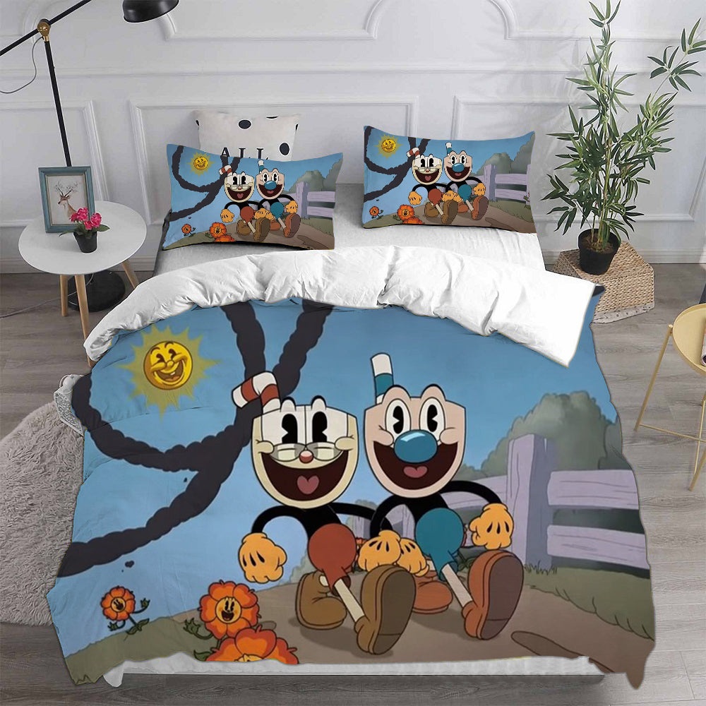 The Cuphead Show Bedding Sets Duvet Cover, Flatsheet, Pillowcase For Your Lover