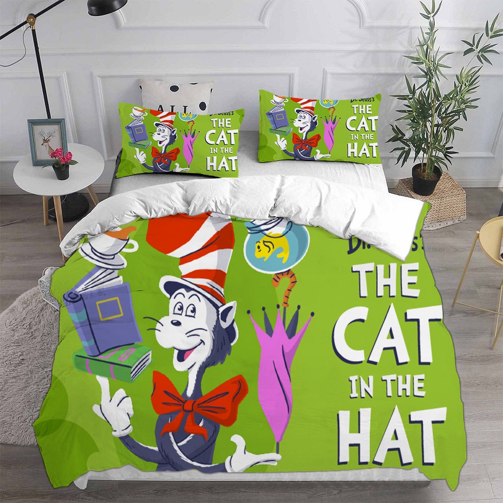 The Cat in the Hat Bedding Sets Duvet Cover, Flatsheet, Pillowcase For Your Lover