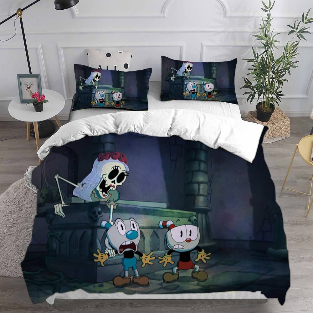 The Cuphead Show! Bedding Sets Duvet Cover, Flatsheet, Pillowcase For Your Lover