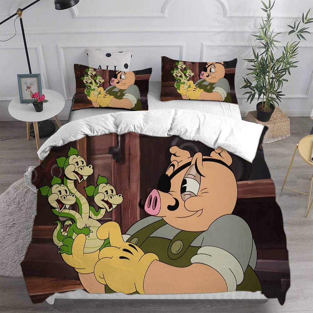 The Cuphead Show! Bedding Sets Duvet Cover, Flatsheet, Pillowcases For Every Bedroom
