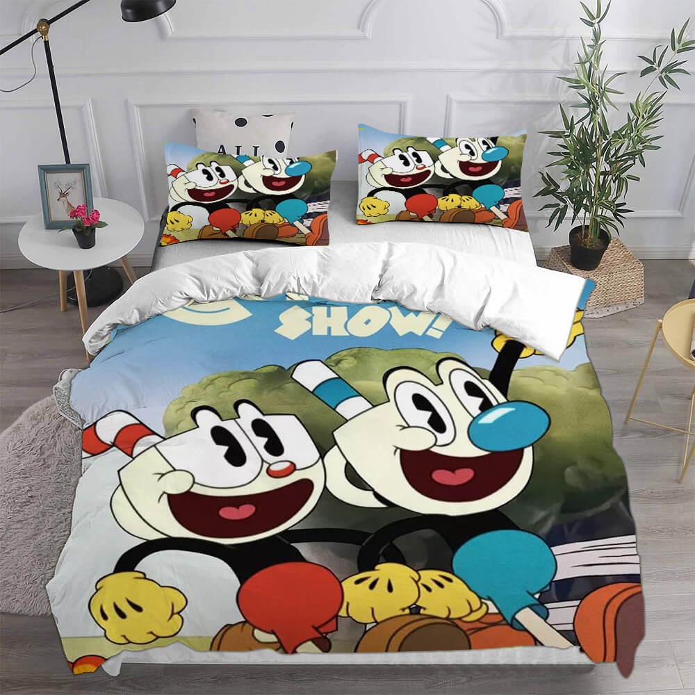The Cuphead Show! Bedding Sets Gift For Christmas, Halloween, Black Friday