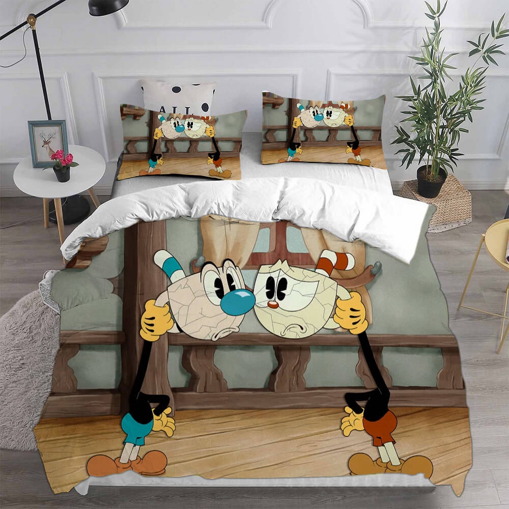 The Cuphead Show! Bedding Sets Gift For Christmas, Birthday, Thanksgiving