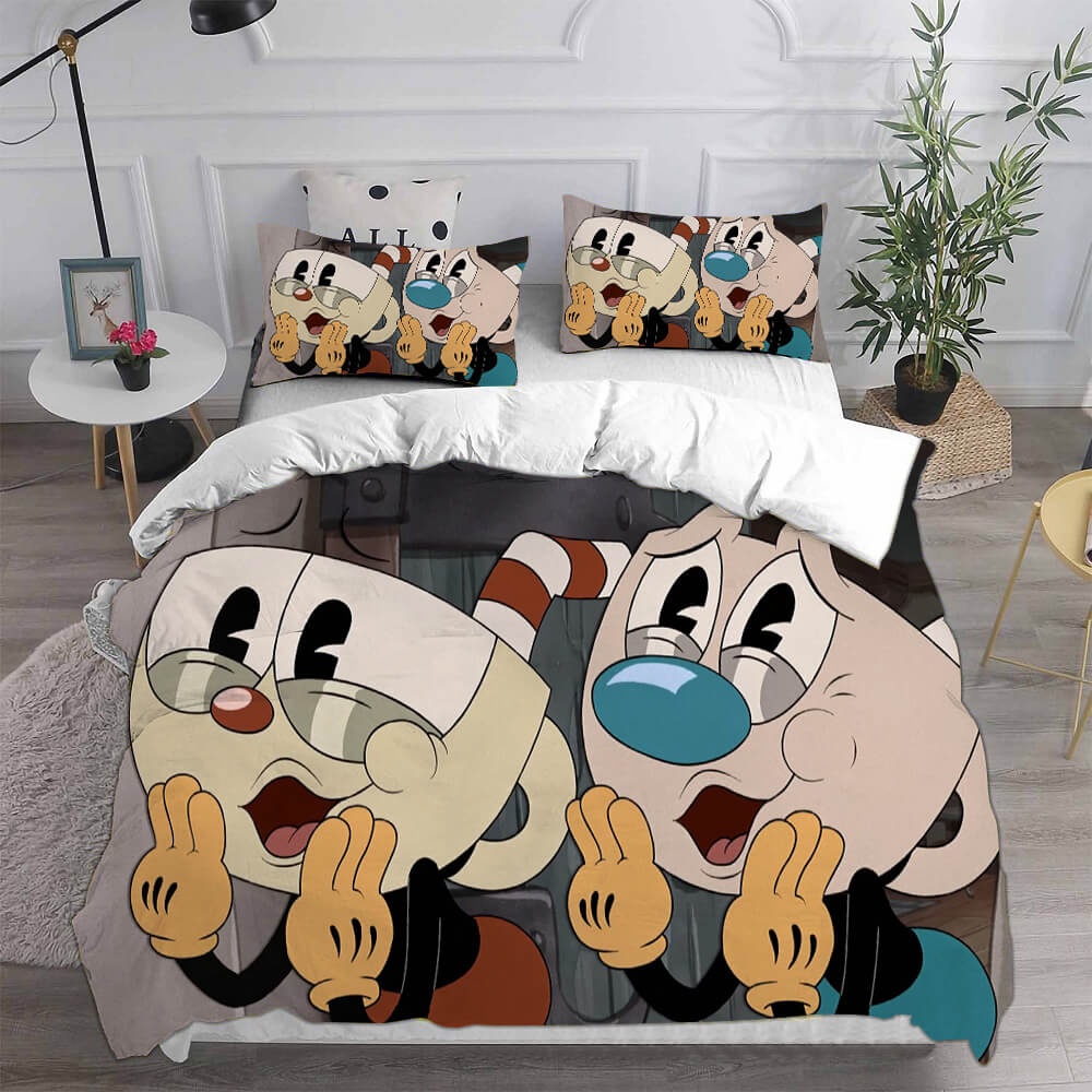 The Cuphead Show! Bedding Sets Gifts For Family Members On Christmas, Black Friday
