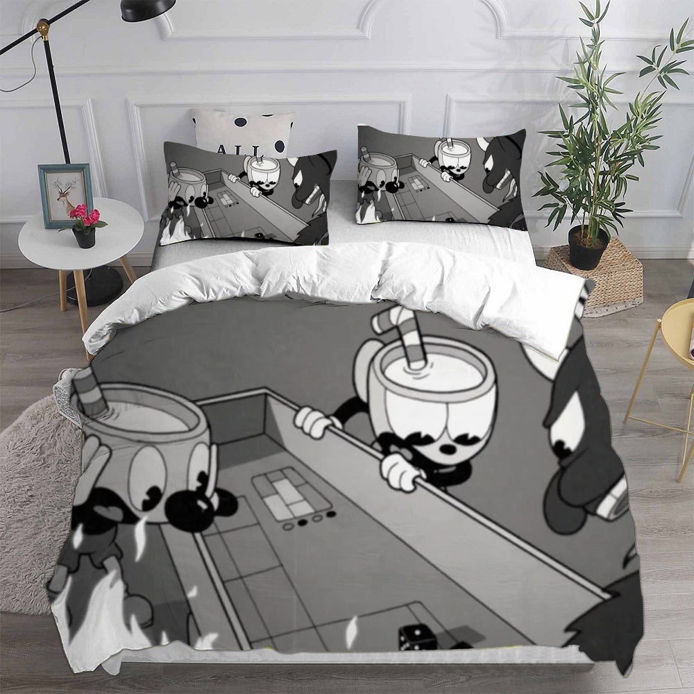 The Cuphead Show Bedding Sets Gift For Christmas, Thanksgiving, Halloween