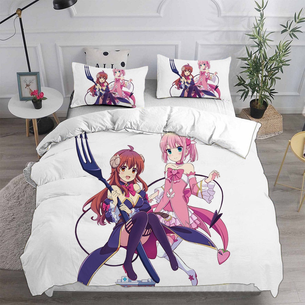 The Demon Girl Next Door Bedding Sets Gift For Birthday, Halloween, Christmas, Thanksgiving
