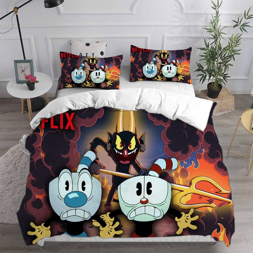 The Cuphead Show Bedding Sets Gift For Wife, Husband, Besties