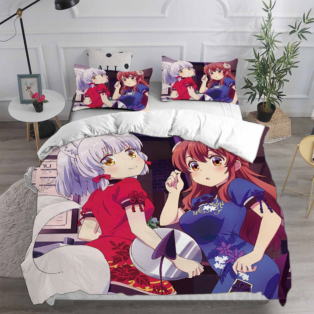 The Demon Girl Next Door Bedding Sets Gift For Christmas, Halloween, Black Friday