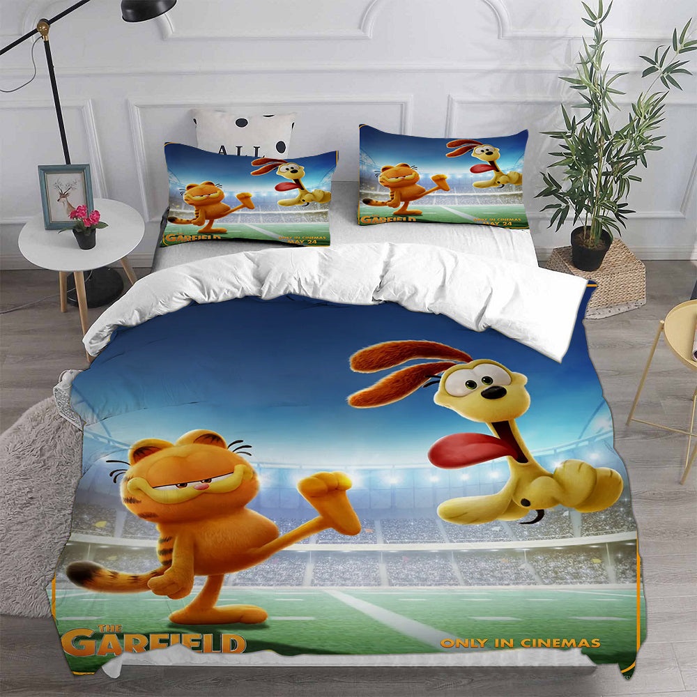 The Garfield Movie Bedding Sets Gift For Christmas, Halloween, Black Friday