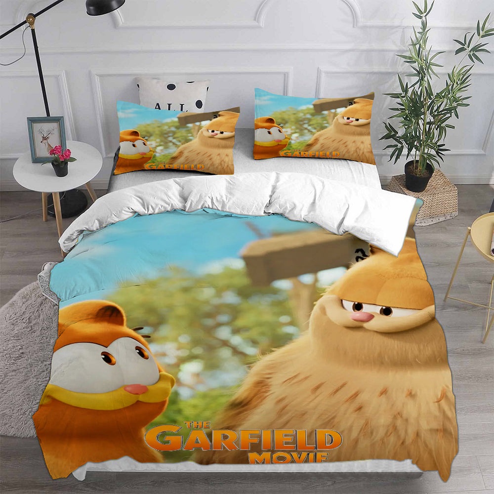 The Garfield Movie Bedding Sets Gift For Birthday, Halloween, Christmas, Thanksgiving