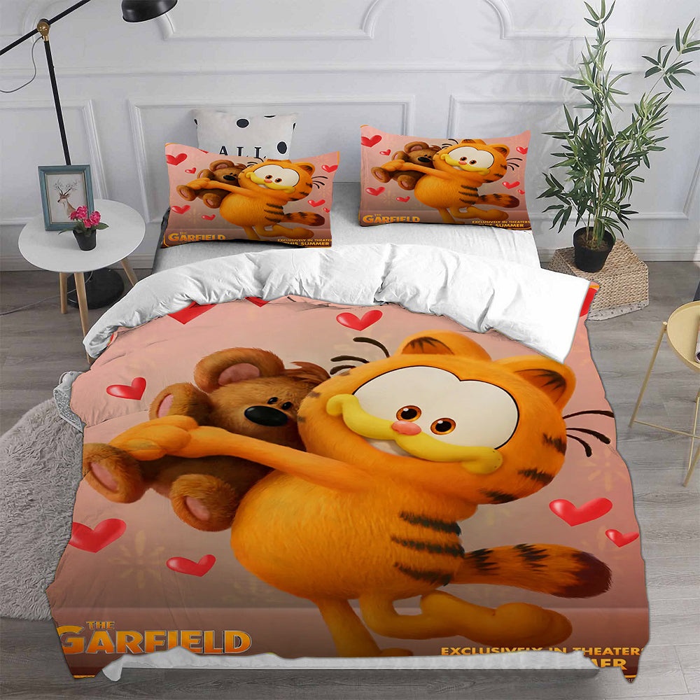 The Garfield Movie Bedding Sets Gift For Halloween, Thanksgiving, Christmas