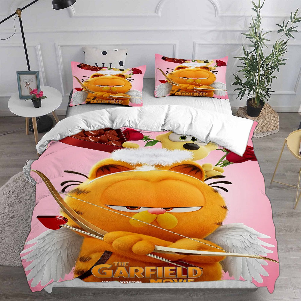 The Garfield Movie Bedding Sets Gift For Christmas, Birthday, Thanksgiving