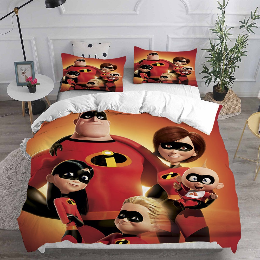 The Incredibles Bedding Sets Gift For Halloween, Thanksgiving, Christmas