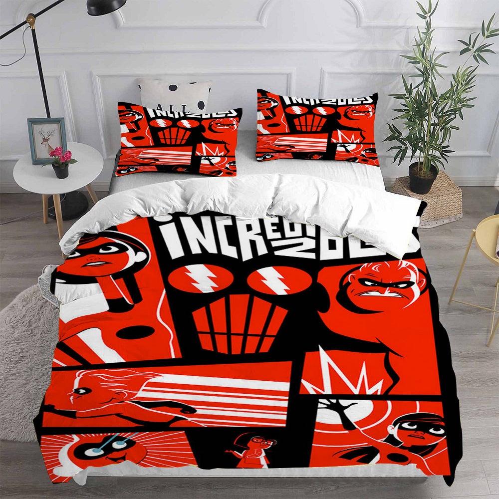 The Incredibles Bedding Sets Duvet Cover, Flatsheet, Pillowcases Perfect Gift For Fans