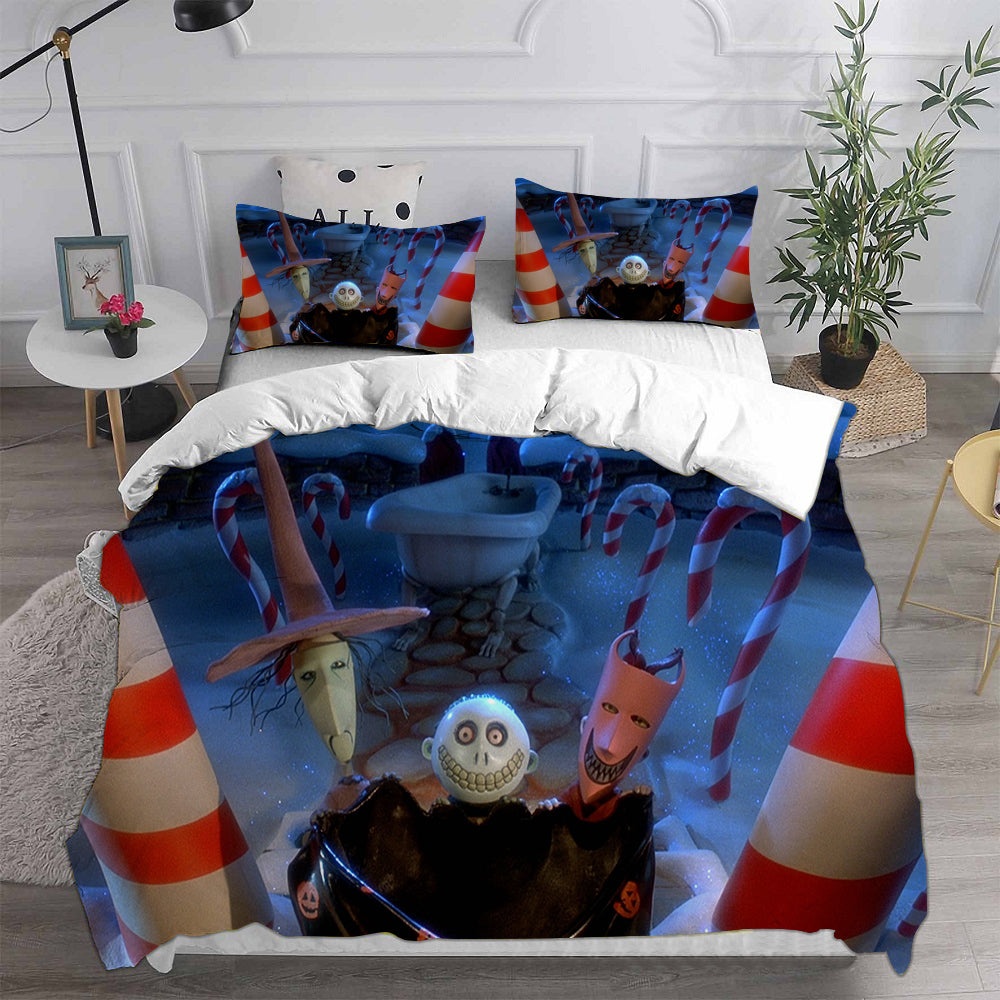 The Nightmare Before Christmas Decorative Bedding Sets For Fan, Halloween, Christmas, Thanksgiving