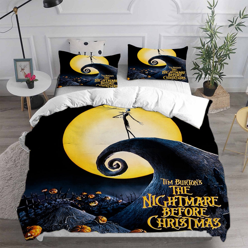 The Nightmare Before Christmas Bedding Sets Gift For Halloween, Thanksgiving, Christmas
