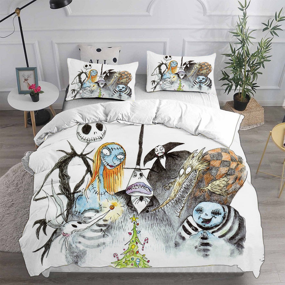 The Nightmare Before Christmas Bedding Sets Gift For Birthday, Halloween, Christmas, Thanksgiving