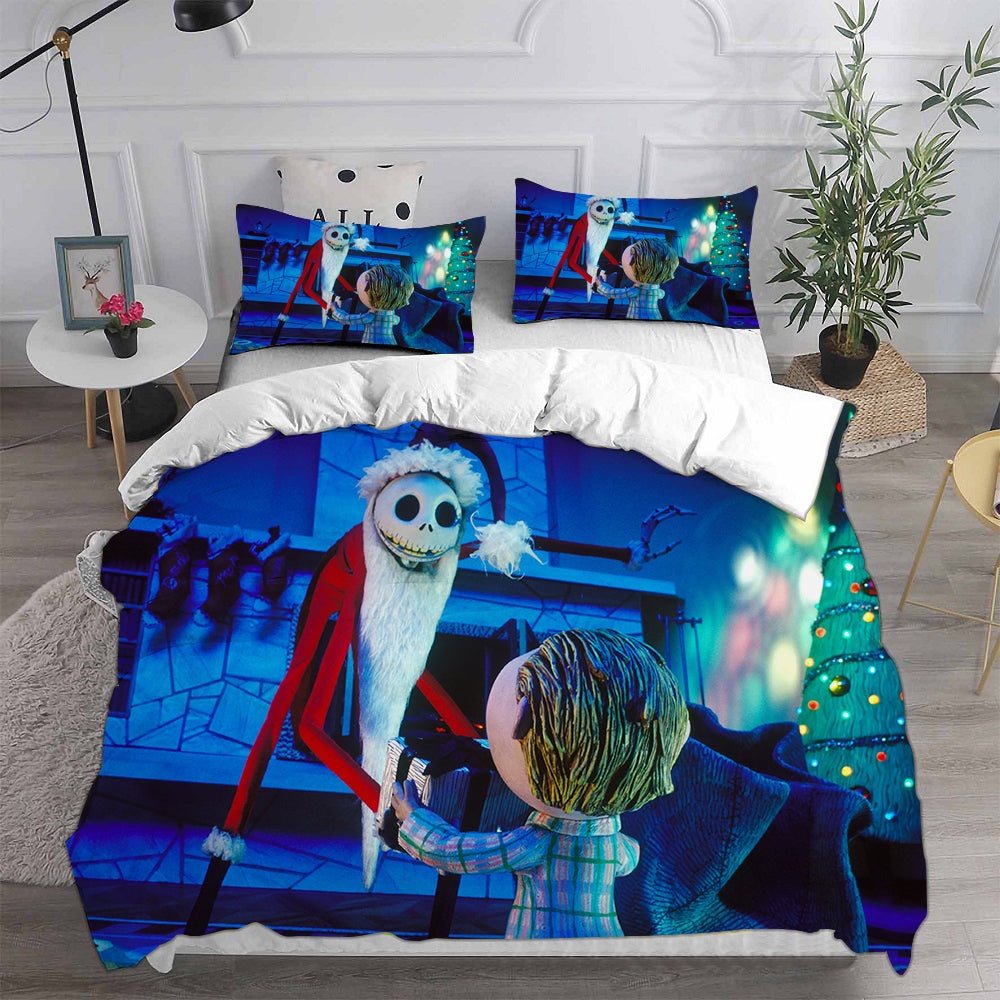 The Nightmare Before Christmas Bedding Sets Gift For Christmas, Thanksgiving, Halloween