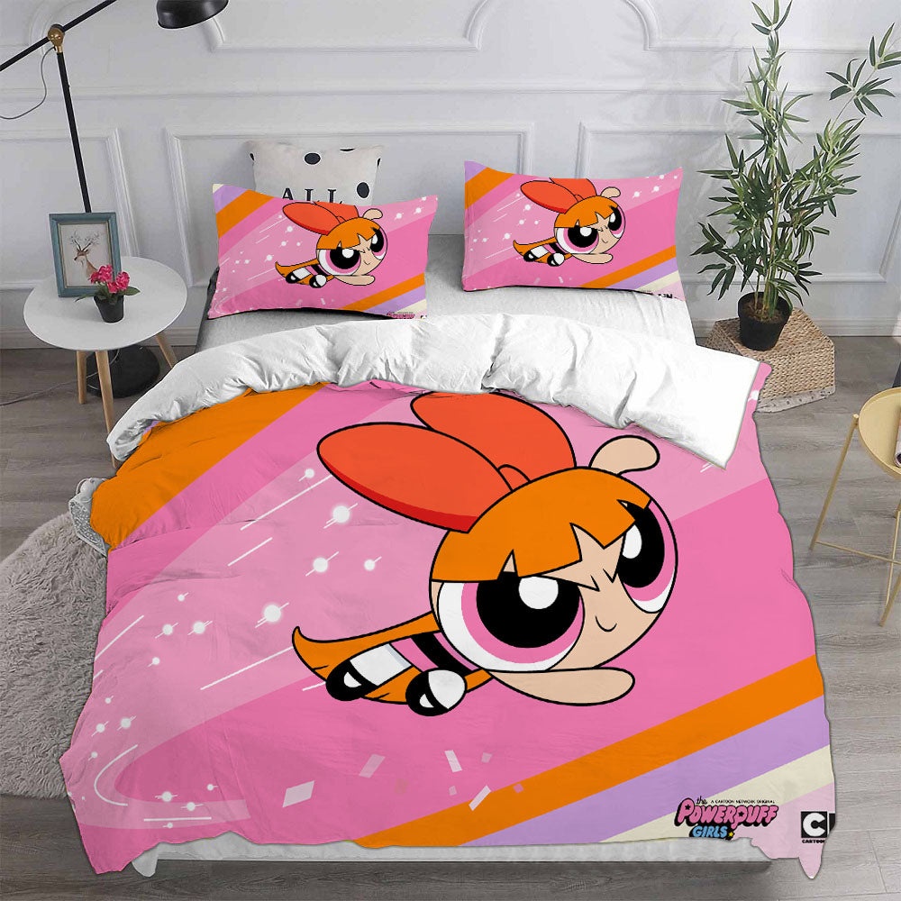 The Powerpuff Girls Bedding Sets Gift For Fathers Day, Halloween, Christmas