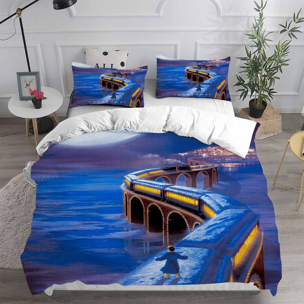 The Polar Express Bedding Sets Duvet Cover, Flatsheet, Pillowcase For Your Lover