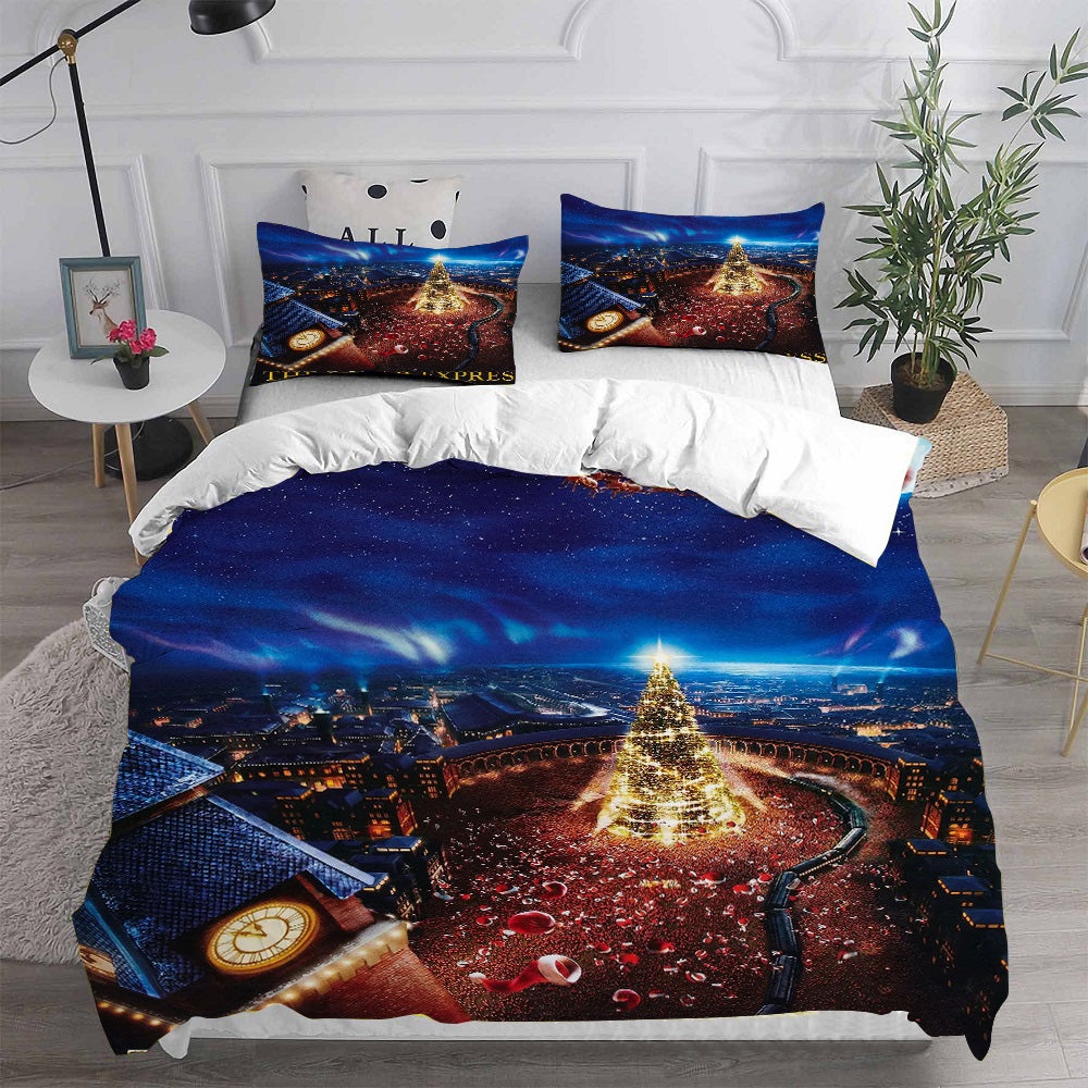 The Polar Express Bedding Sets Gift For Birthday, Halloween, Christmas, Thanksgiving