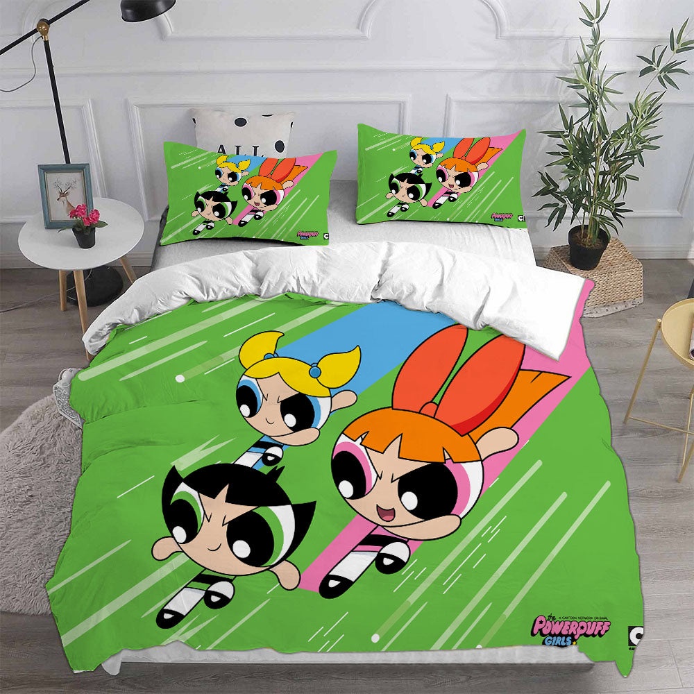 The Powerpuff Girls Bedding Sets Gift For Wife, Husband, Besties