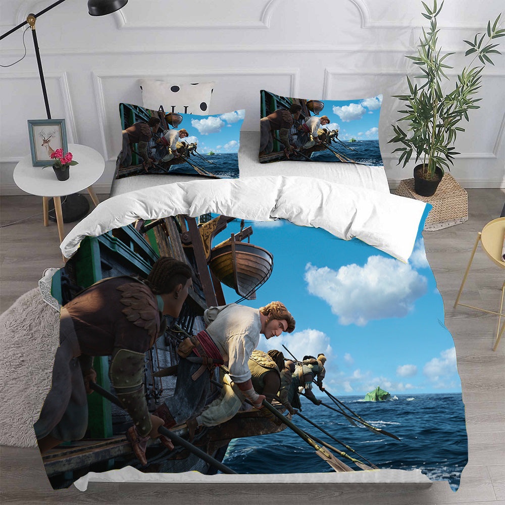 The Sea Beast Bedding Sets Gift For Halloween, Thanksgiving, Christmas