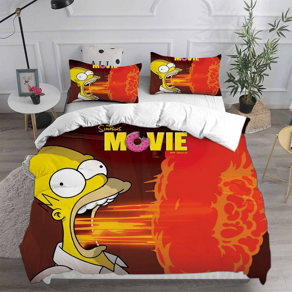 The Simpsons Decorative Bedding Sets For Fan, Halloween, Christmas, Thanksgiving