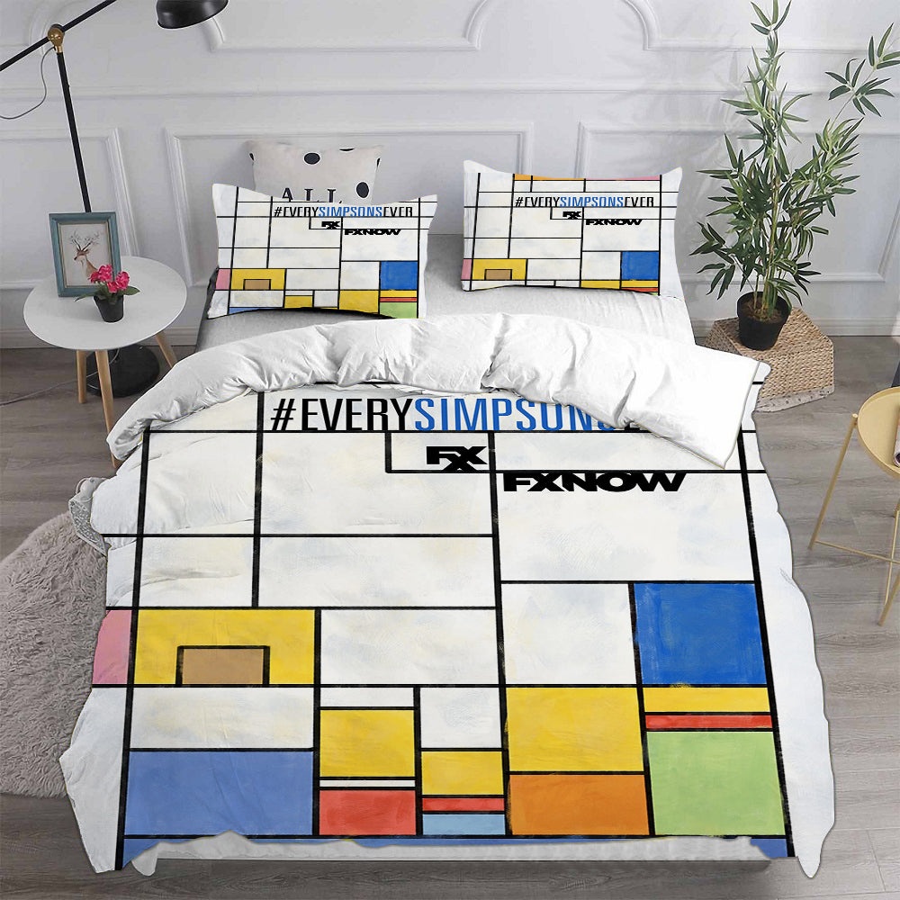The Simpsons Bedding Sets Gift For Halloween, Thanksgiving, Christmas