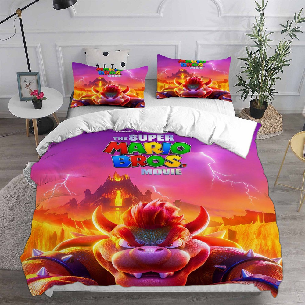 The Super Mario Bros. Movie Bedding Sets Duvet Cover, Flatsheet, Pillowcases Perfect Gift For Fans