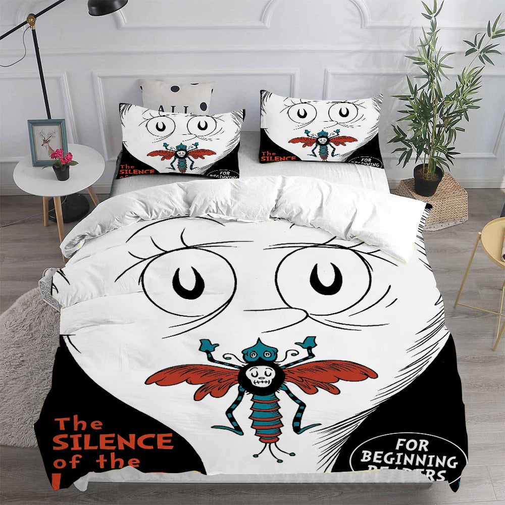 The Silence of the Lambs Bedding Sets Gift For Halloween, Thanksgiving, Christmas