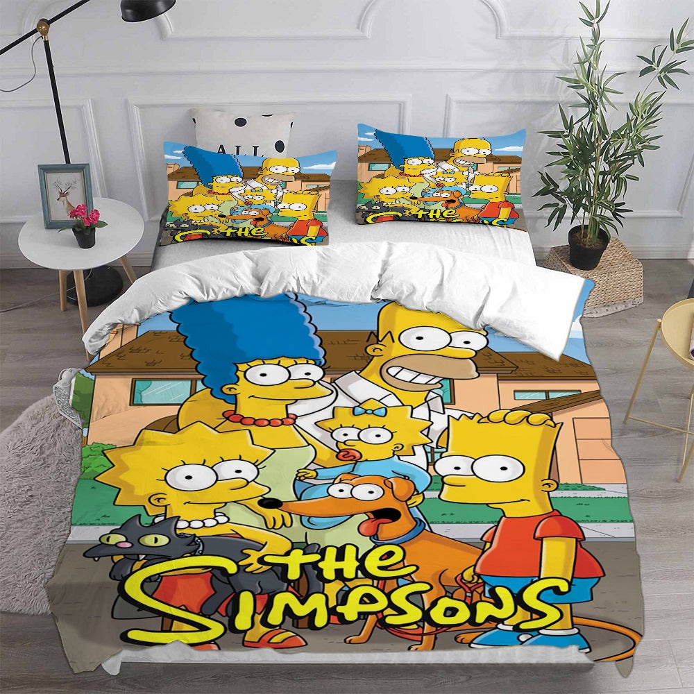 The Simpsons Bedding Sets Gift For Fathers Day, Halloween, Christmas