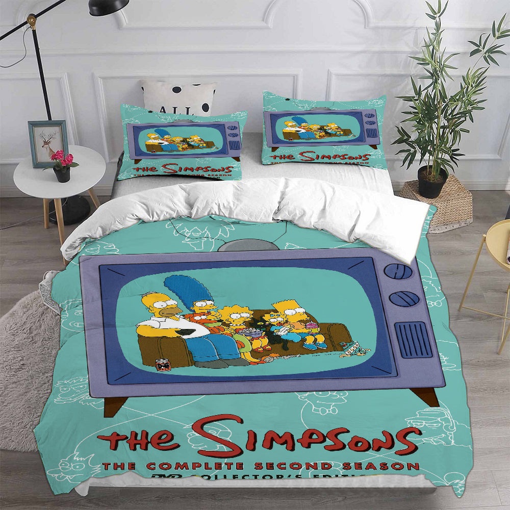 The Simpsons Bedding Sets Gift For Christmas, Halloween, Black Friday