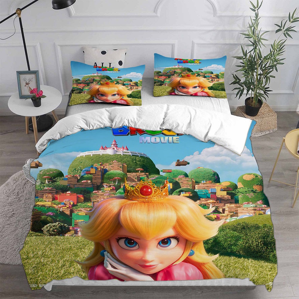 The Super Mario Bros. Movie Bedding Sets Gift For Birthday, Halloween, Christmas, Thanksgiving